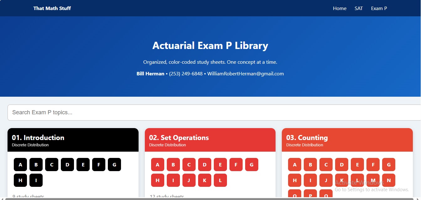 Exam P Preview